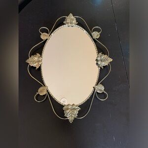 VINTAGE | Art Nouveau Style Brass Wall Mirror